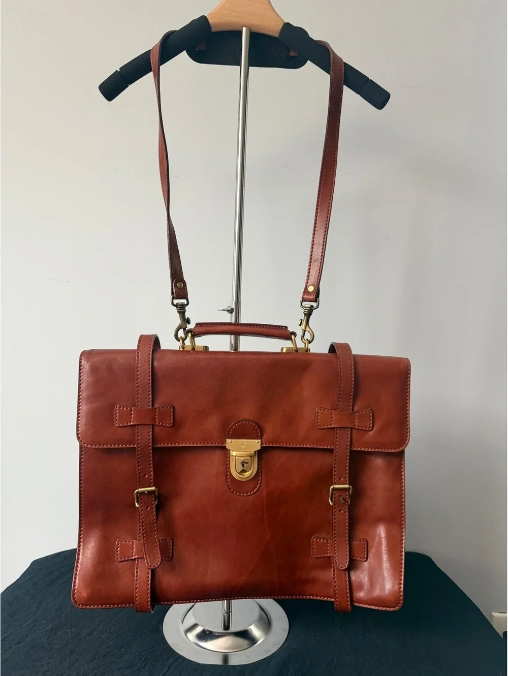 Vintage Pielle 100% Genuine Leather Briefcase Bag
